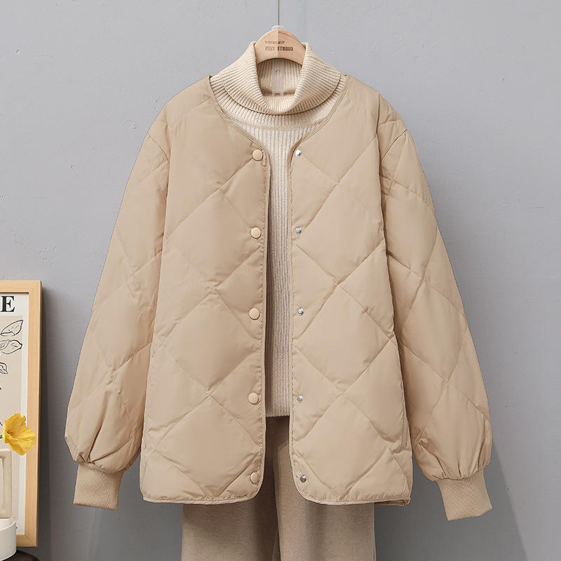 Lightweight quilted loose women puffer jackets