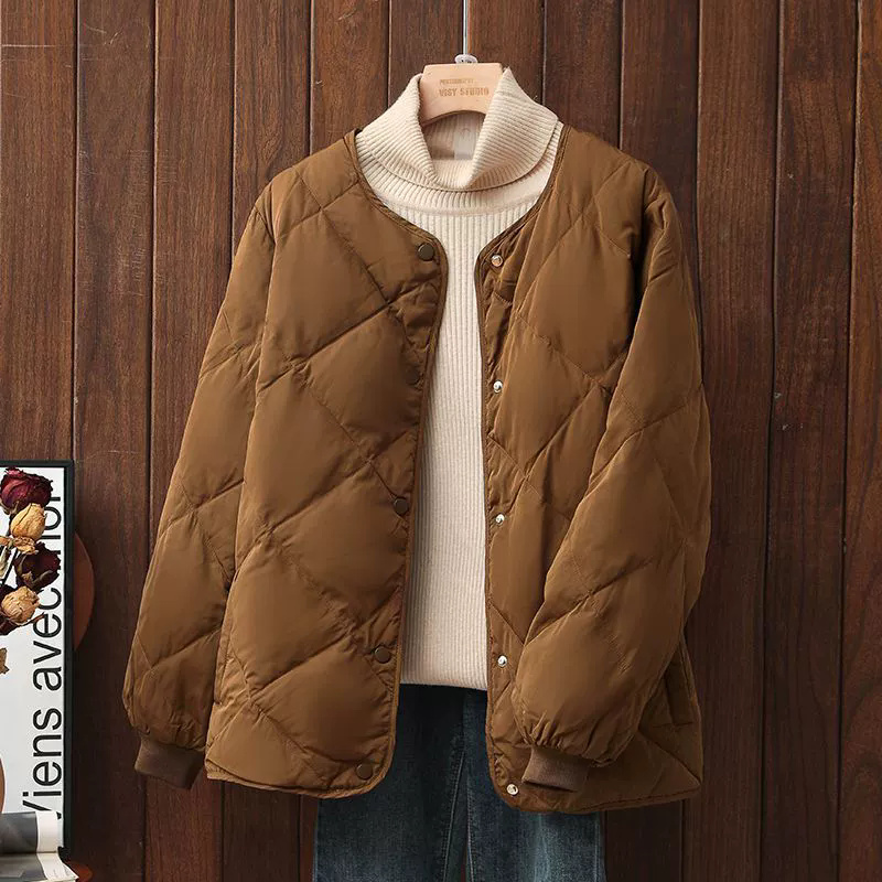 Lightweight quilted loose women puffer jackets