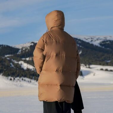 Thick warm mid-length outdoor men puffer jackets