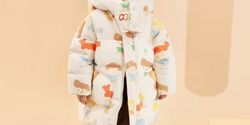 New thick warm mid-length girls kids puffer jackets