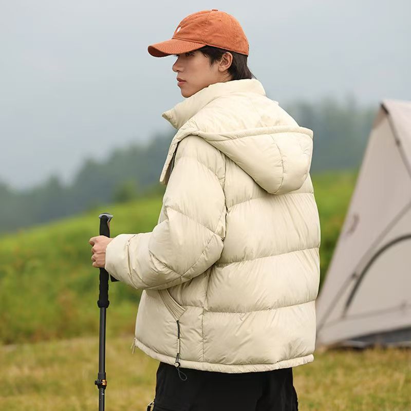 New hooded warm outdoor couple puffer jackets