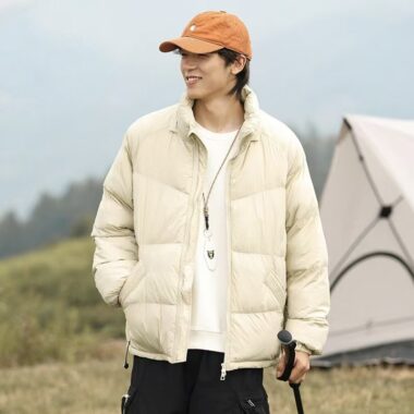New hooded warm outdoor couple puffer jackets