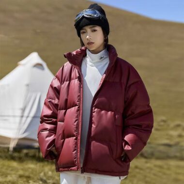 American style PU leather unisex puffer jackets