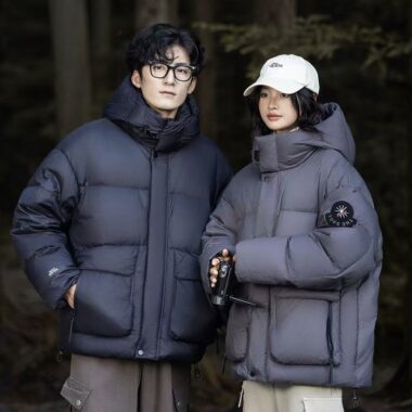 Warm short winter unisex puffer jackets