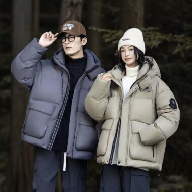 Warm short winter unisex puffer jackets