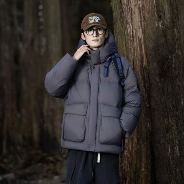 Warm short winter unisex puffer jackets