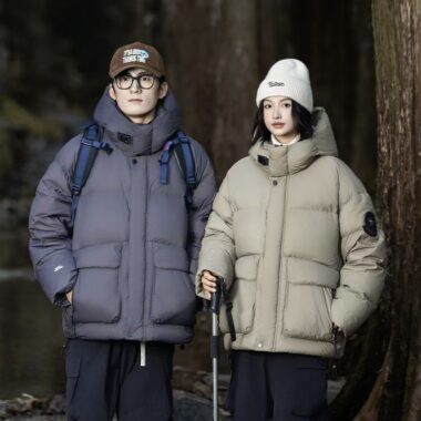 Warm short winter unisex puffer jackets