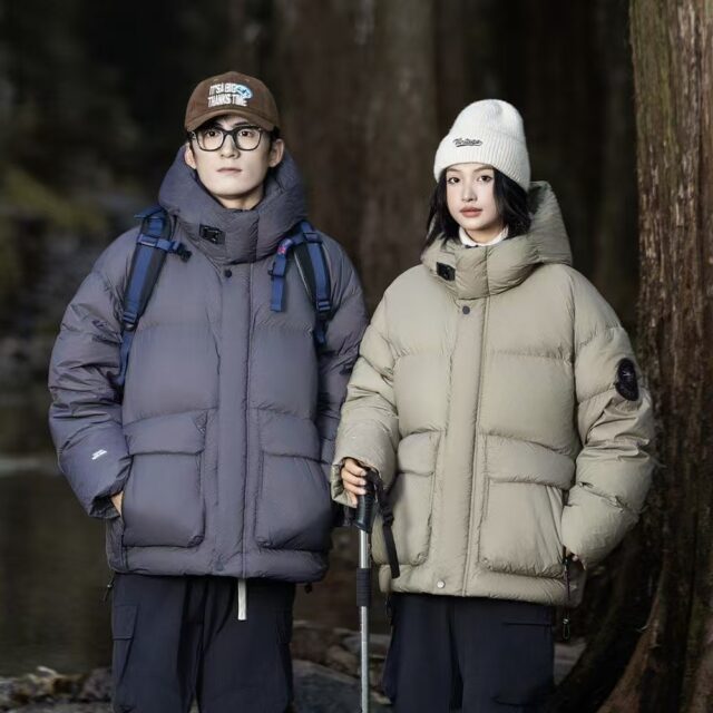 Warm short winter unisex puffer jackets