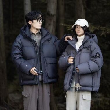 Warm short winter unisex puffer jackets