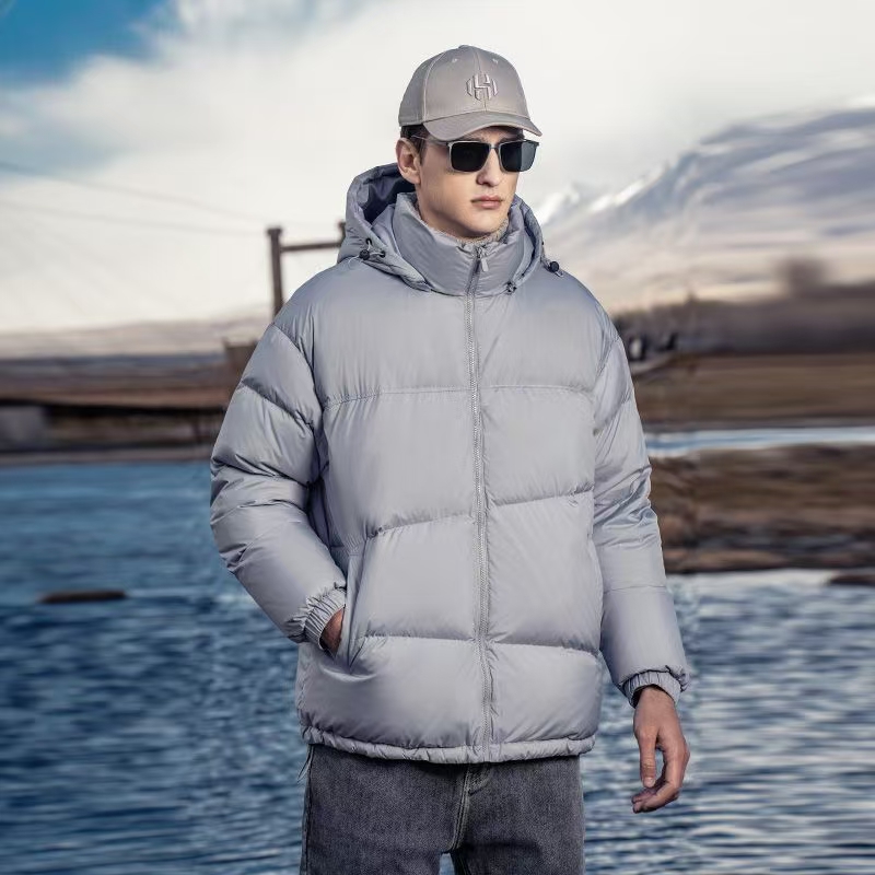 Winter hooded spliced men puffer jackets