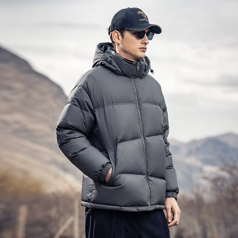 Winter hooded spliced men puffer jackets