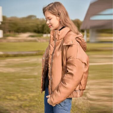 Warm thick short women puffer jackets