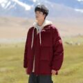 Loose thick warm layered winter men puffer jackets
