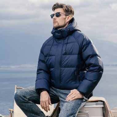 Detachable hood warm winter men’s puffer jackets