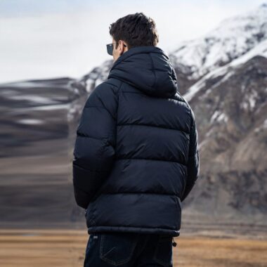 Detachable hood warm winter men’s puffer jackets