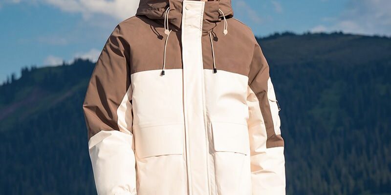 Fashion color block thick winter warm men’s puffer jackets