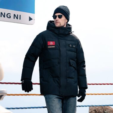 Fashion versatile hooded warm winter men’s puffer jackets