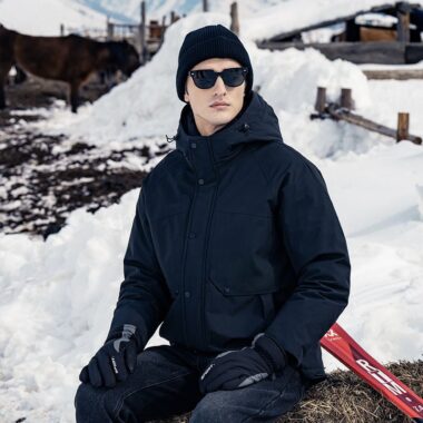 Winter outdoor thick hooded shell-style men’s puffer jackets