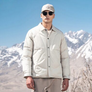 Lightweight short lapel warm fashion men’s puffer jackets