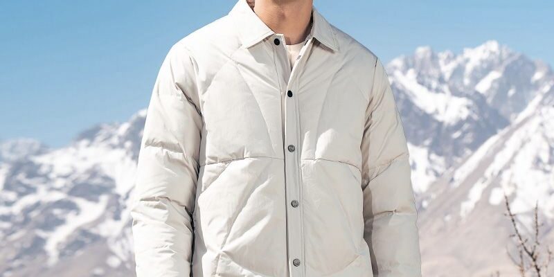 Lightweight short lapel warm fashion men’s puffer jackets