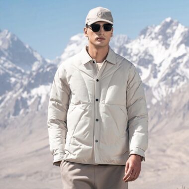 Lightweight short lapel warm fashion men’s puffer jackets