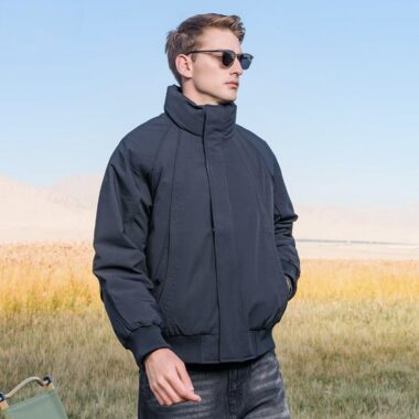 Minimalist loose fit short warm men’s puffer jackets