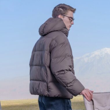 Loose fit fashion short warm men’s puffer jackets