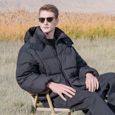 Loose fit fashion short warm men’s puffer jackets