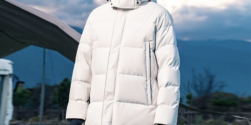 Mid-length winter hooded thick warm men’s puffer jackets