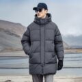 Thick warm winter mid-length men’s puffer jackets
