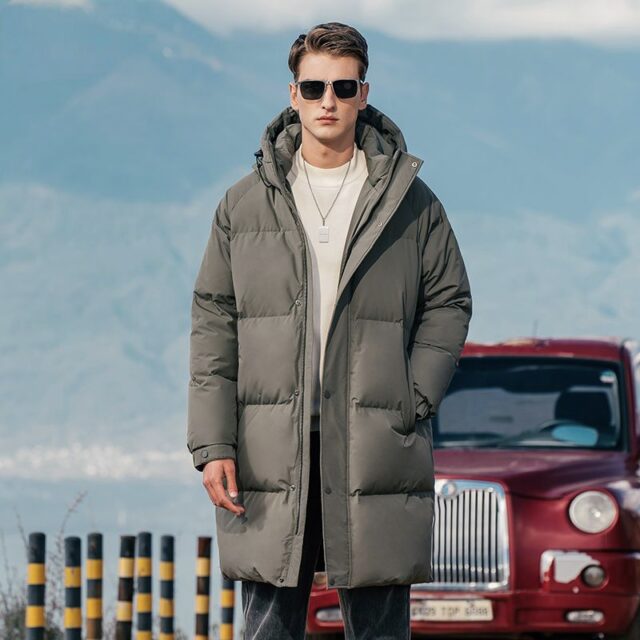 Best selling warm winter mid-length men’s puffer jackets