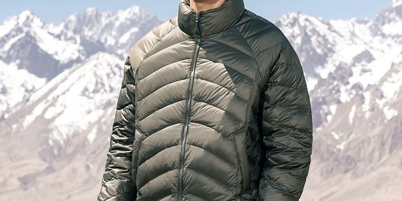 Lightweight winter outdoor short stand collar men’s puffer jackets