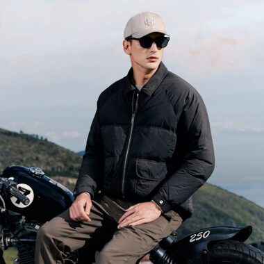 Shirt style lightweight warm winter men’s puffer jackets