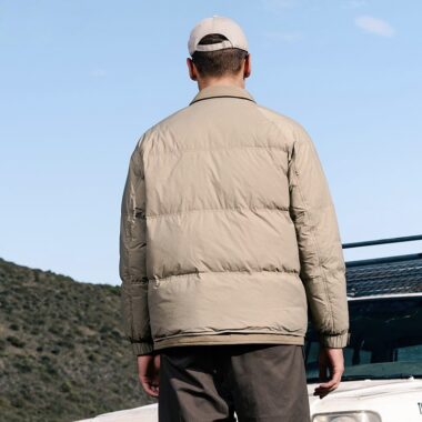 Shirt style lightweight warm winter men’s puffer jackets