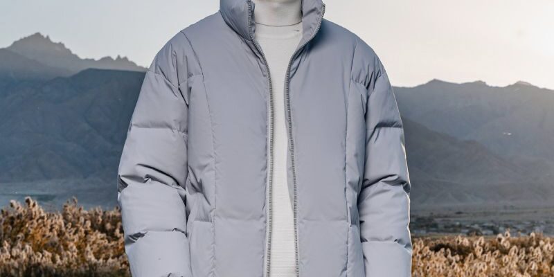 Versatile short stand collar men’s puffer jackets