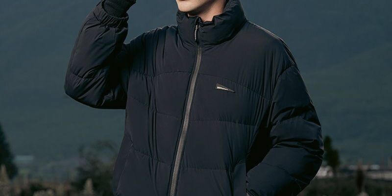 Winter warm versatile short stand collar men’s puffer jackets