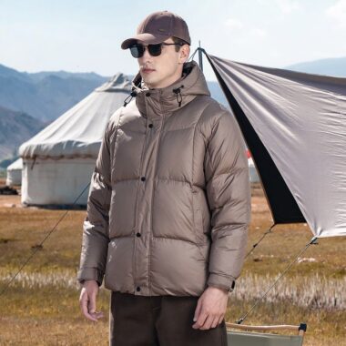 Warm winter short men’s puffer jackets