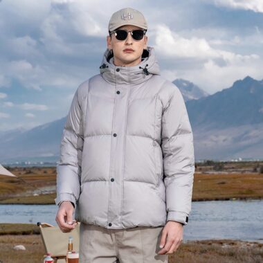 Warm winter short men’s puffer jackets