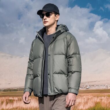 Warm winter short men’s puffer jackets