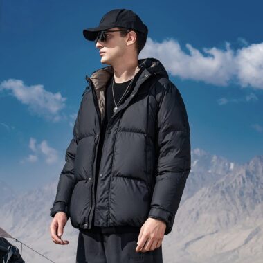 Warm winter short men’s puffer jackets