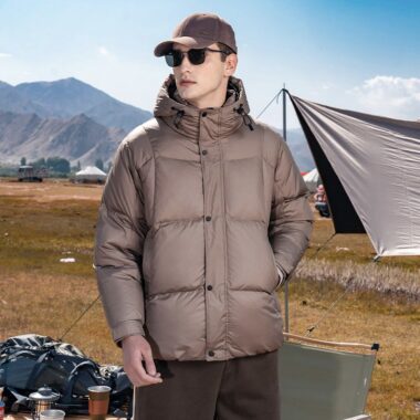 Warm winter short men’s puffer jackets