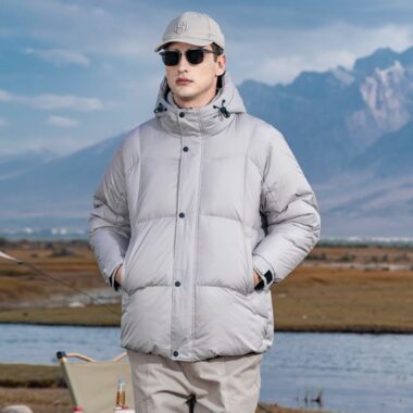 Warm winter short men’s puffer jackets