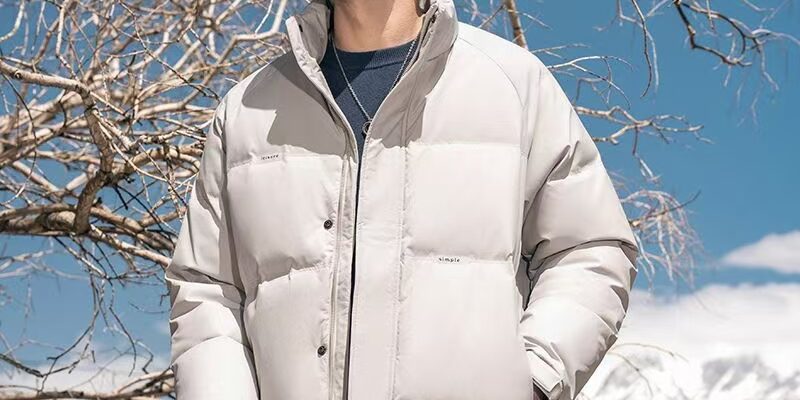 Stand collar winter warm men’s puffer jackets