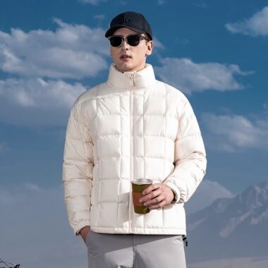 Winter stand collar warm men’s puffer jackets