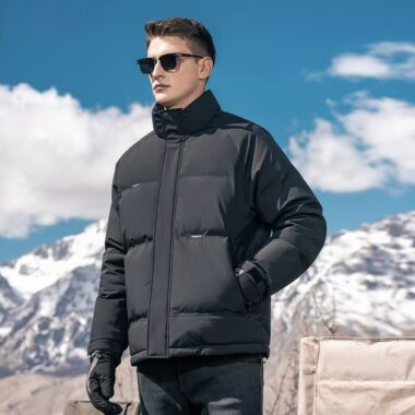 Stand collar winter warm men’s puffer jackets