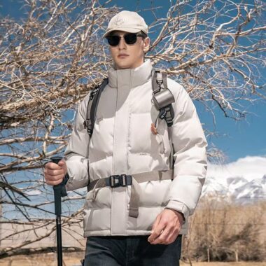 Stand collar winter warm men’s puffer jackets