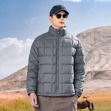 Winter stand collar warm men’s puffer jackets