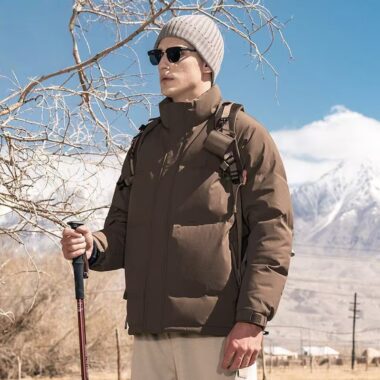 Stand collar winter warm men’s puffer jackets