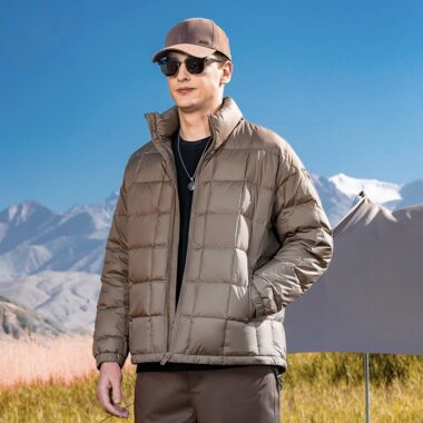 Winter stand collar warm men’s puffer jackets