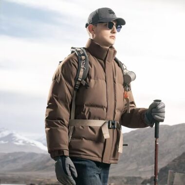 Stand collar winter warm men’s puffer jackets